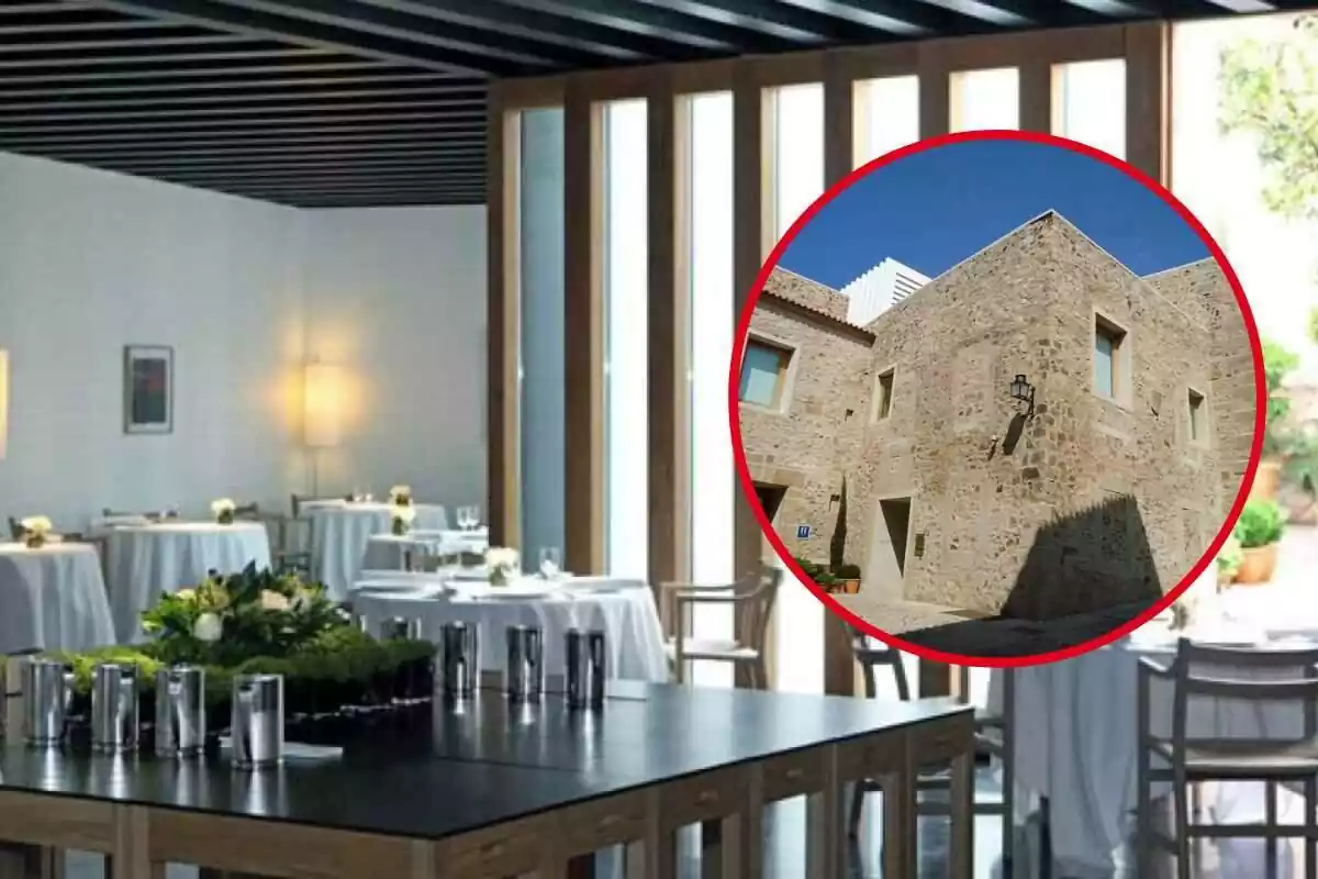 restaurante atrio junto a la foto de su fachada